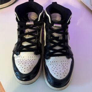 Black and White High-Top Sneakers